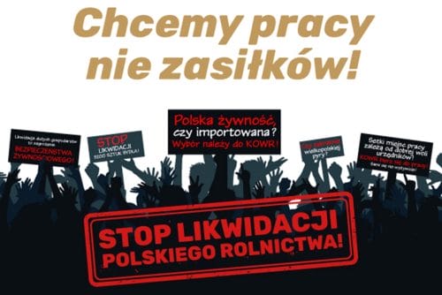 Protest rolników w Warszawie: "Chcemy pracy, nie zasiłków!"